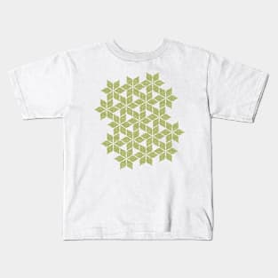 Geometric Pattern Green on Green Kids T-Shirt